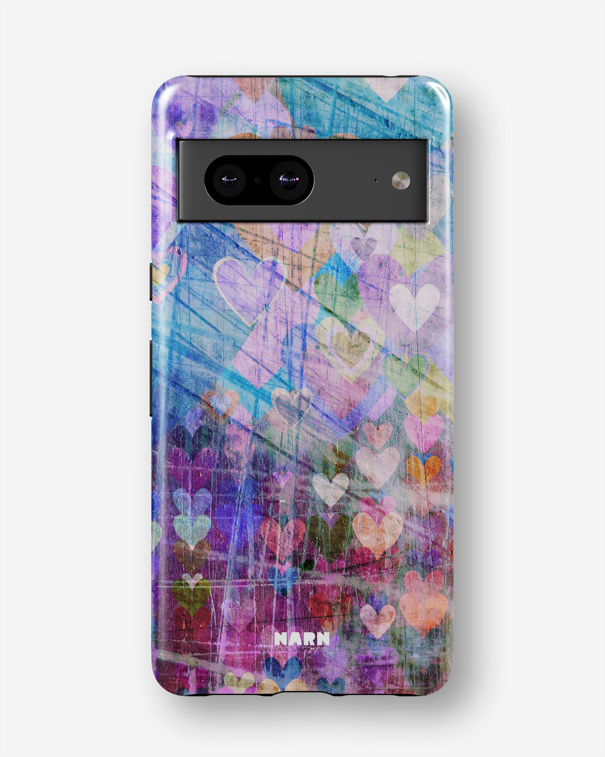 Google Pixel 7 Tough Case – Purple Hearts - View 1