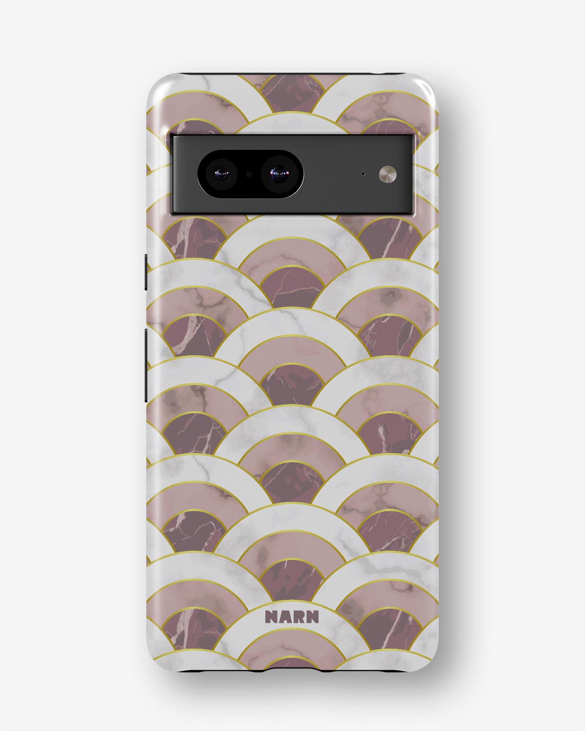 Google Pixel 7 Tough Case – Pink Marble Waves - View 1