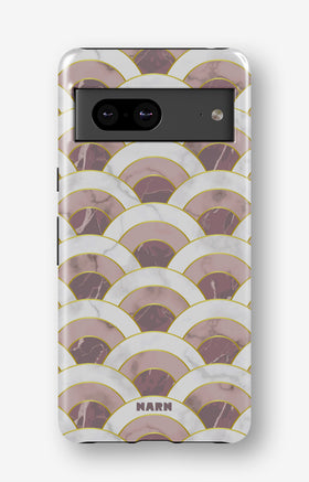 Google Pixel 7 Tough Case – Pink Marble Waves - View 1