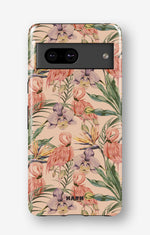 Google Pixel 7 Tough Case – Flamingos & Flowers - View 1