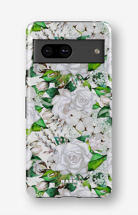 Google Pixel 7 Tough Case – White Bloom - View 1