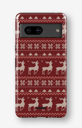 Google Pixel 7 Tough Case – Reindeer Knit - View 1