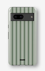 Google Pixel 7 Tough Case – Sage Stripes - View 1