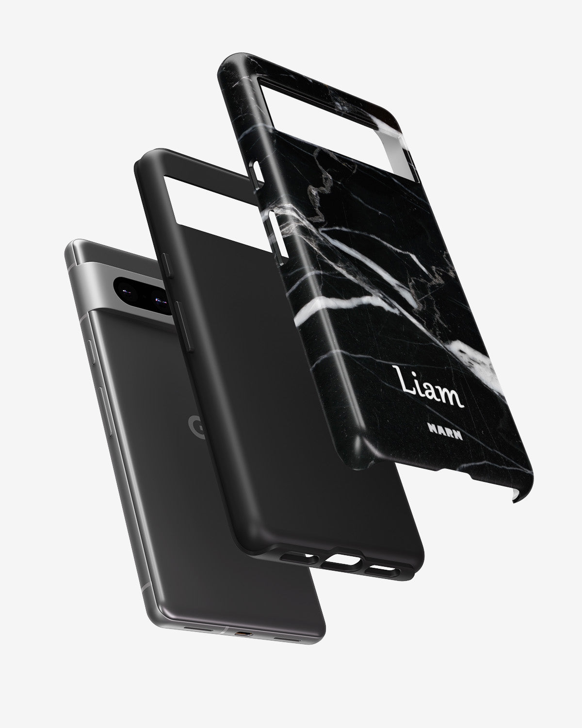 Google Pixel 7 Tough Case – Custom - Black Marble - View 2