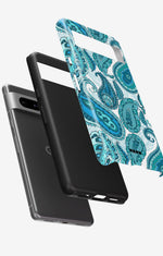 Google Pixel 7 Tough Case – Turquoise Paisley - View 2