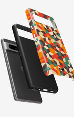 Google Pixel 7 Tough Case – Retro Geometric - View 2