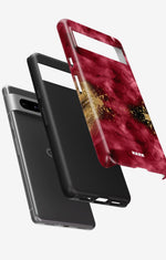 Google Pixel 7 Tough Case – Burgendy Shimmer - View 2