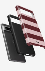 Google Pixel 7 Tough Case – Cranberry Stripe - View 2
