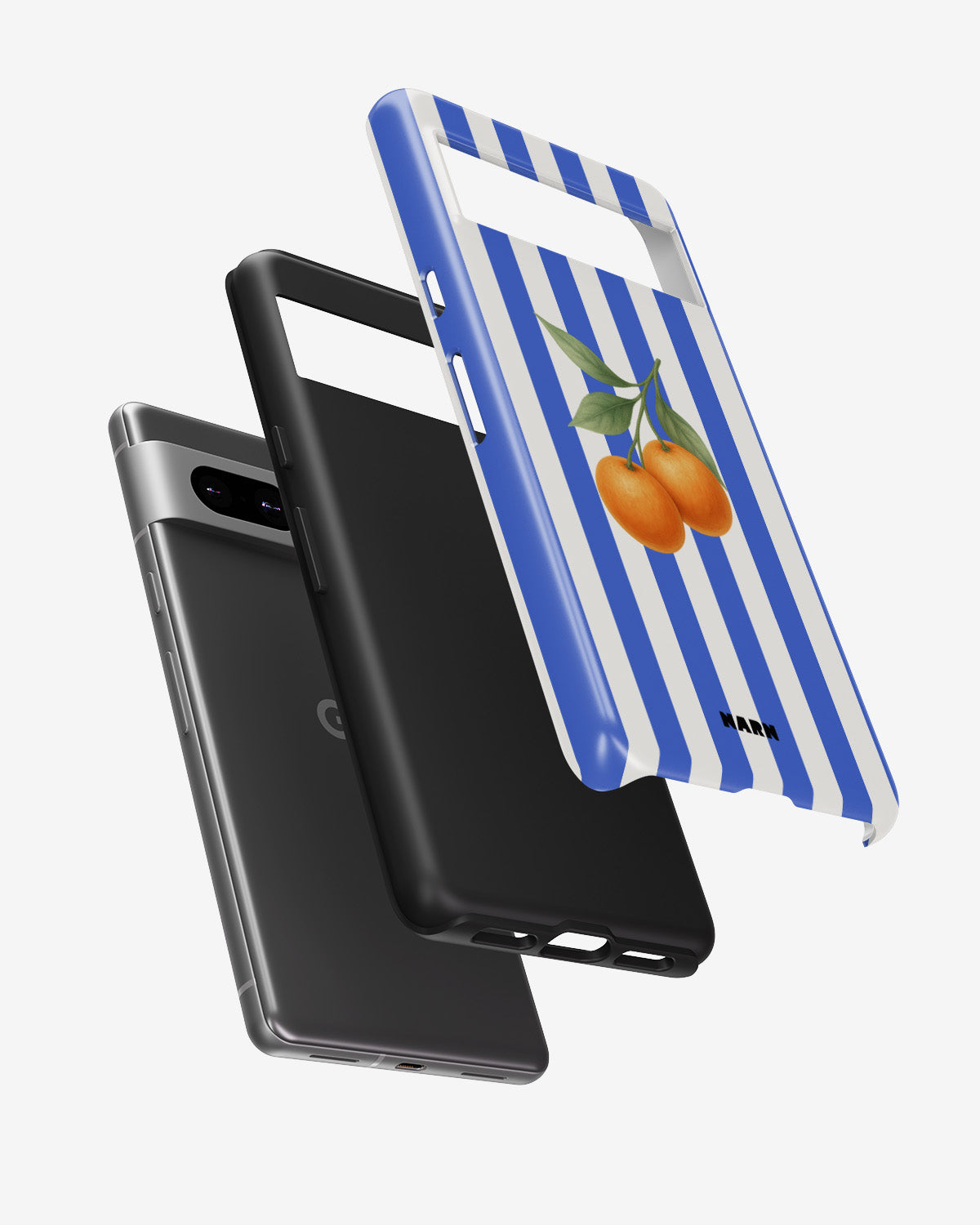 Google Pixel 7 Tough Case – Orange Stripes - View 2