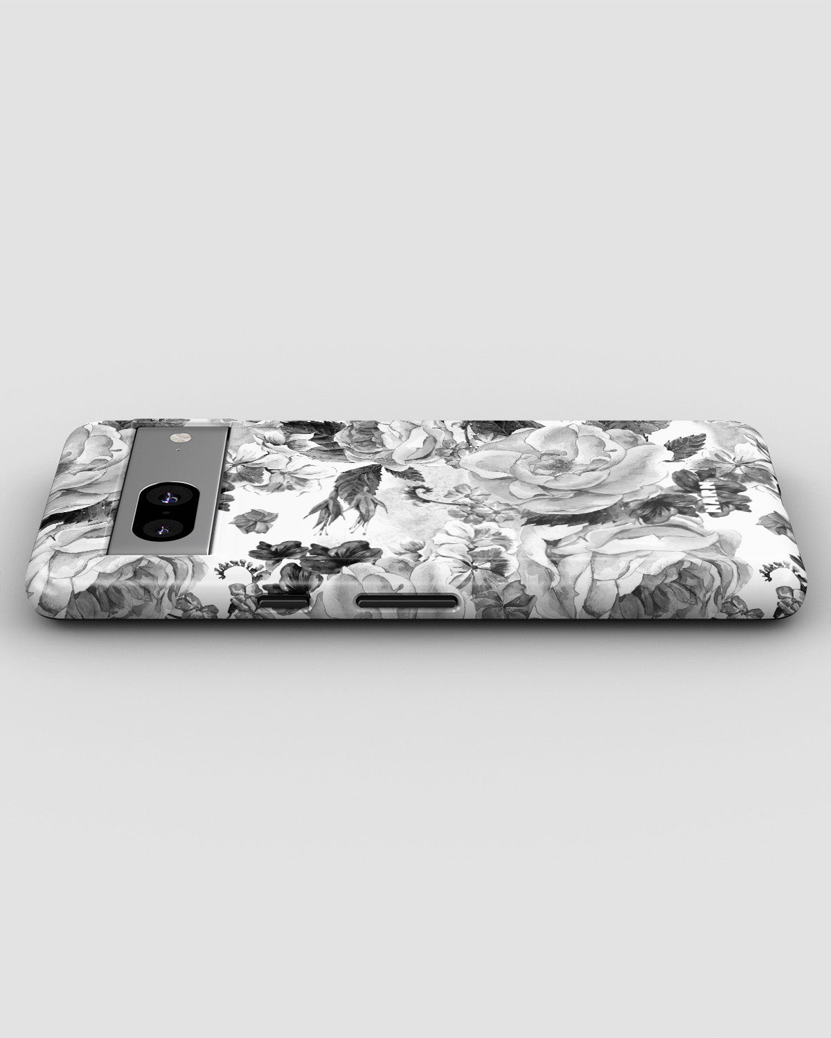 Google Pixel 7 Tough Case – Black & White Bloom - View 3