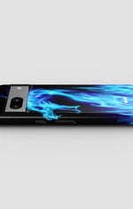 Google Pixel 7 Tough Case – Blue Flames Dragon - View 3