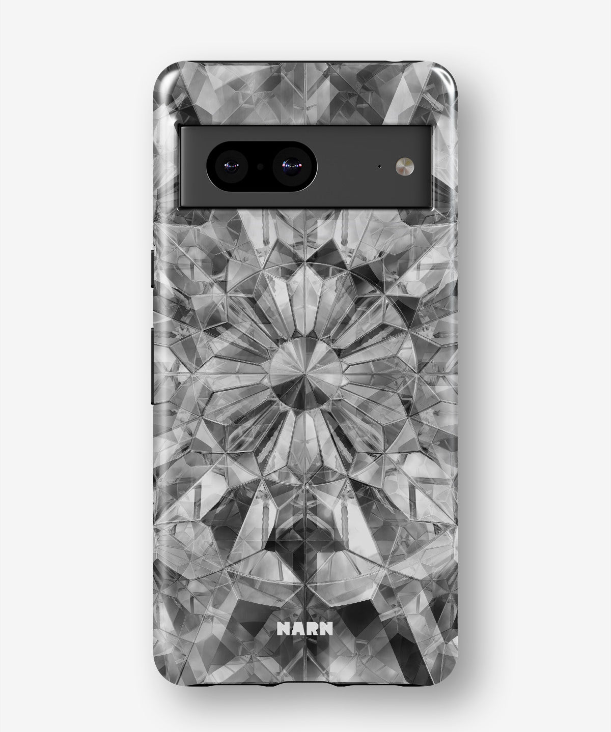 Google Pixel 7a Tough Case – Grey Crystals - View 1