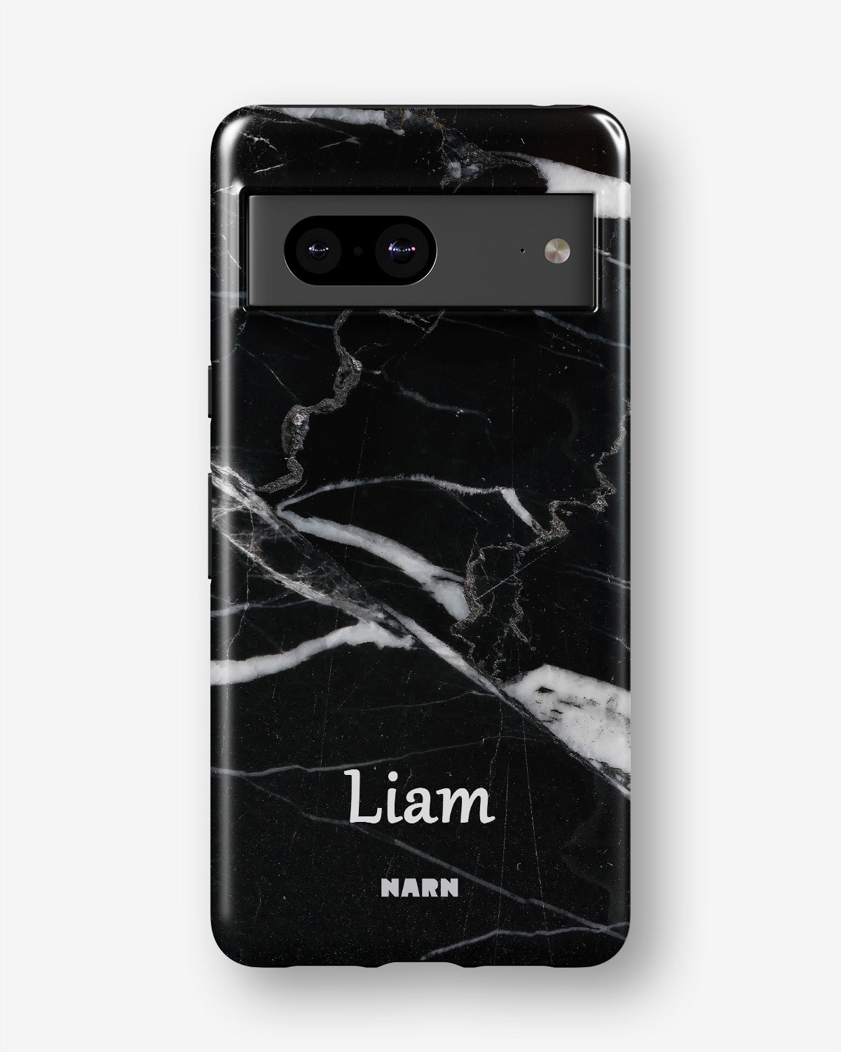 Google Pixel 7a Tough Case – Custom - Black Marble - View 1