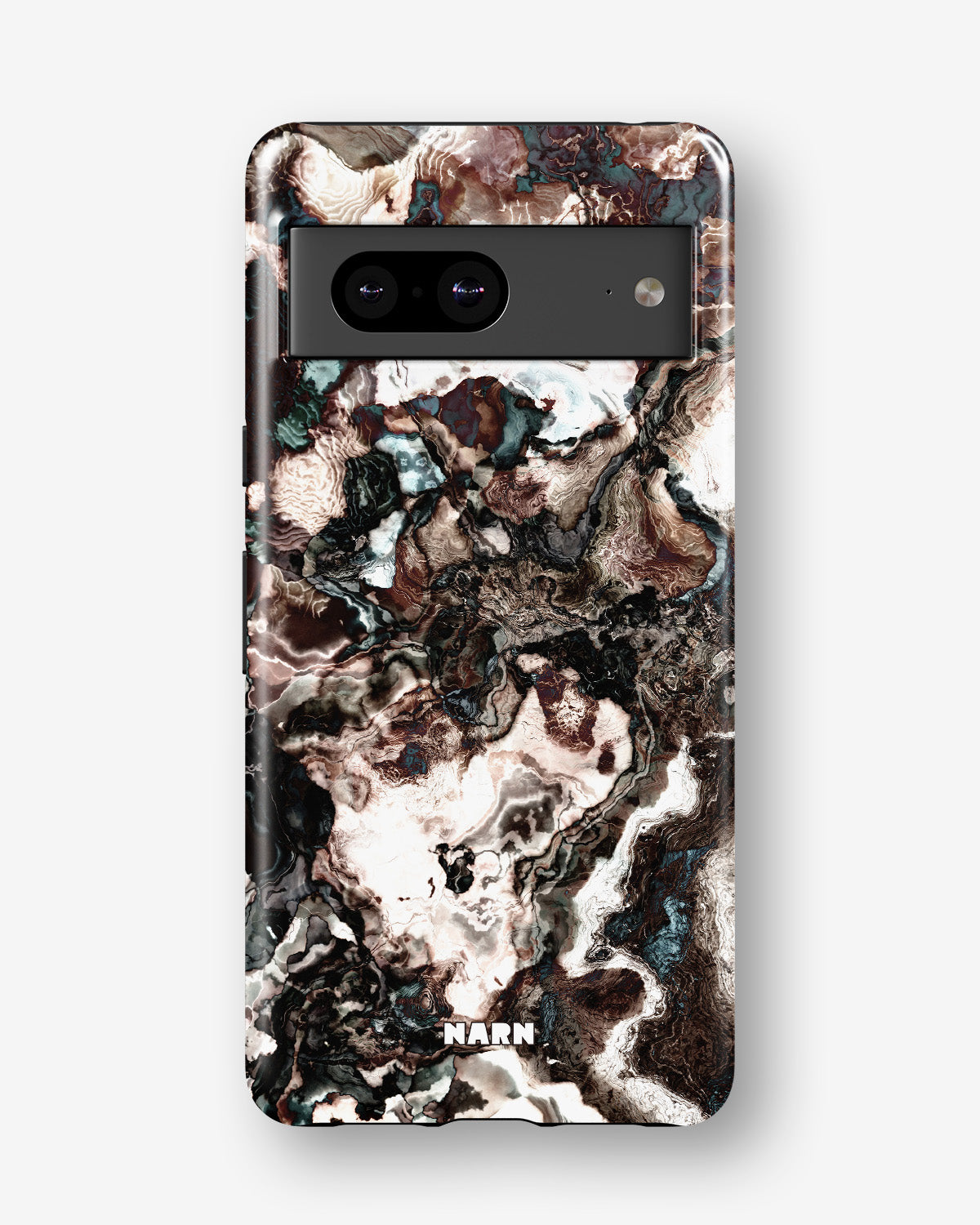 Google Pixel 7a Tough Case – Marble Brown - View 1