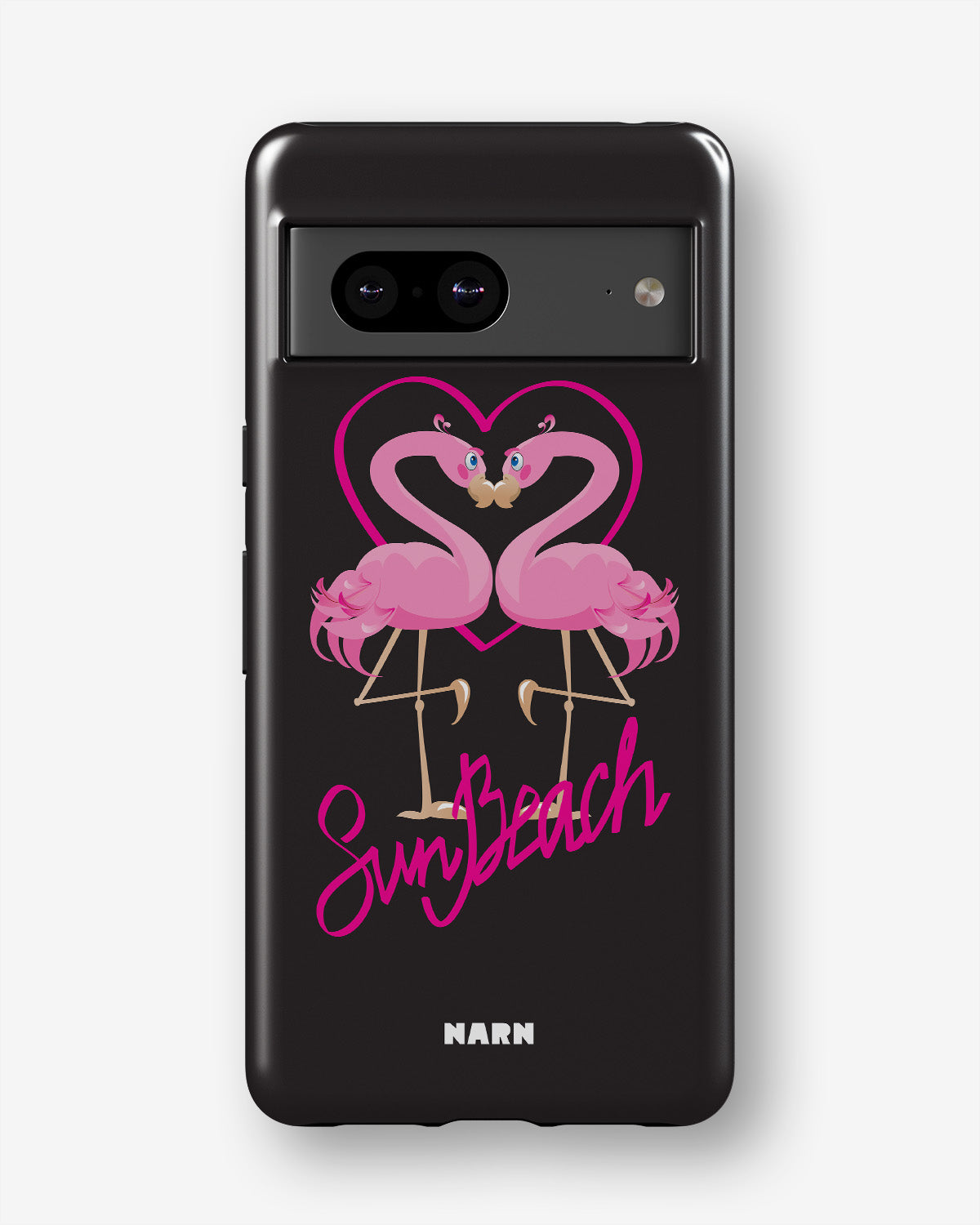 Google Pixel 7a Tough Case – Beach Flamingo - View 1