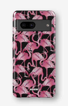 Google Pixel 7a Tough Case – Flamingos - View 1