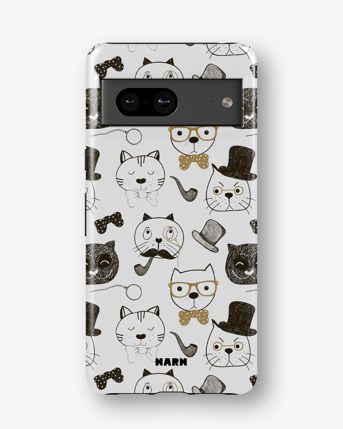 Google Pixel 7a Tough Case – Cartoon Cats - View 1