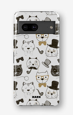 Google Pixel 7a Tough Case – Cartoon Cats - View 1
