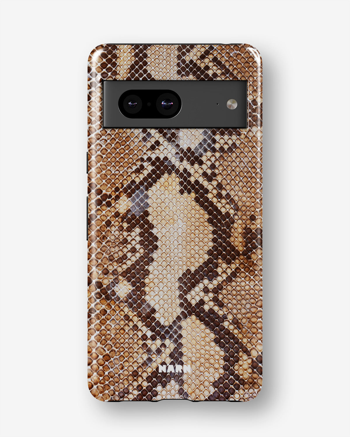 Google Pixel 7a Tough Case – Brown Snakeskin - View 1