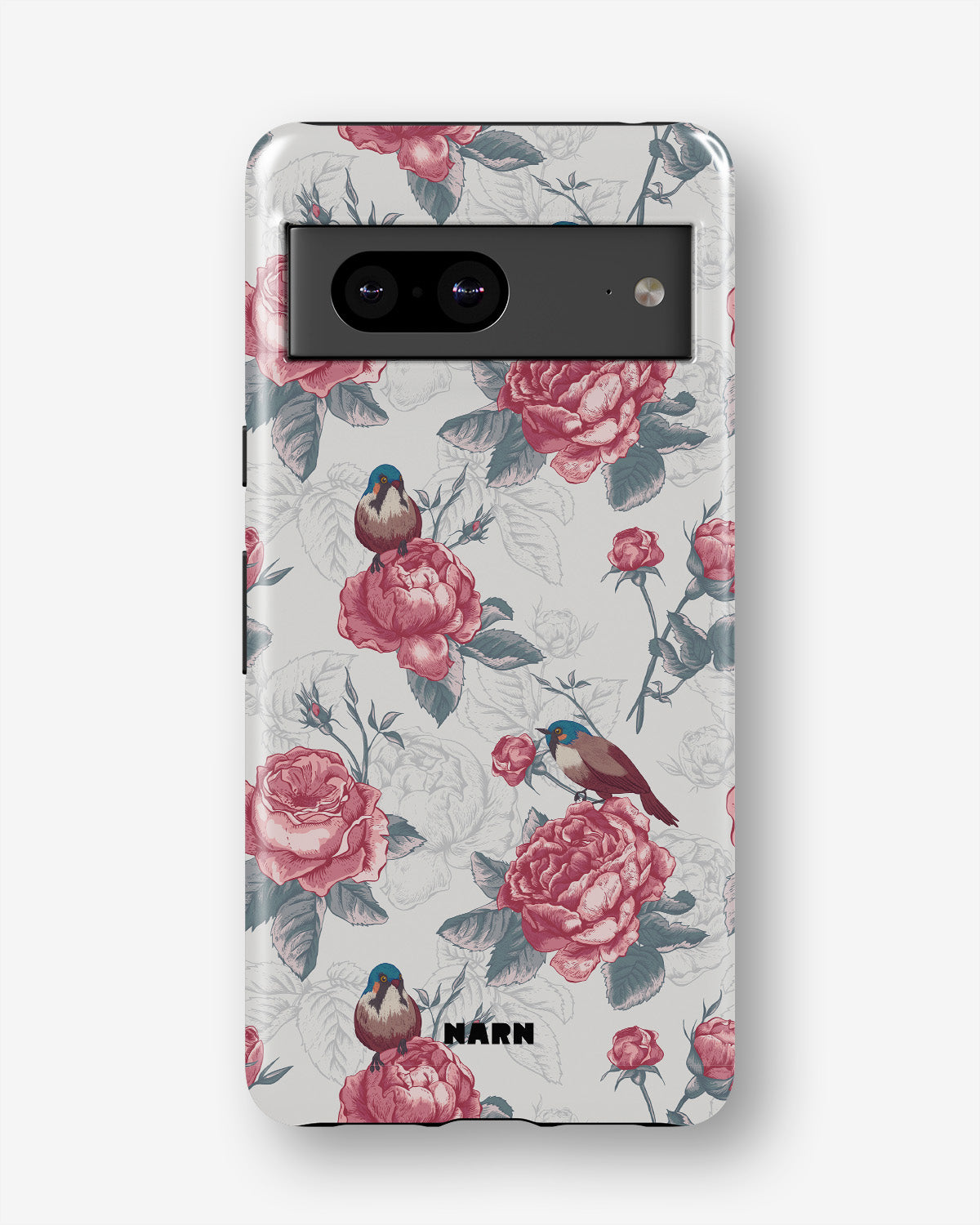 Google Pixel 7a Tough Case – Birds Among Roses - View 1