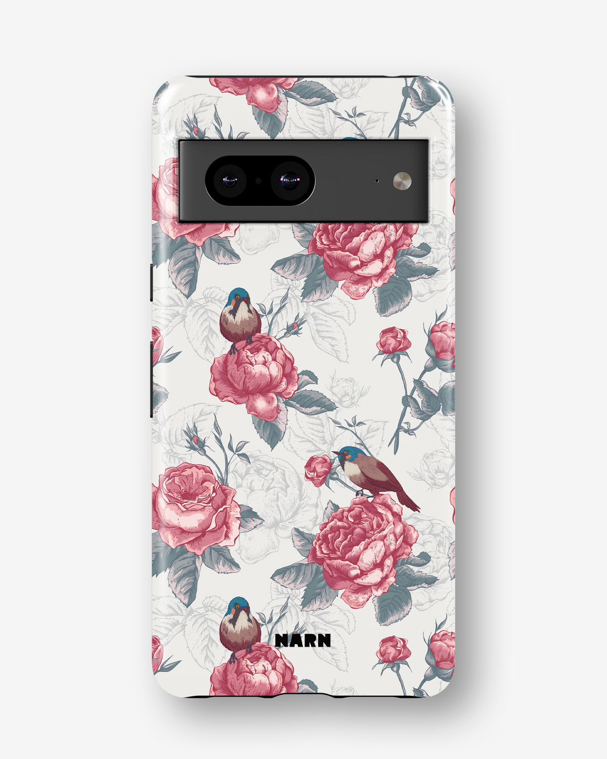 Google Pixel 7a Tough Case – Birds Among Roses - View 1