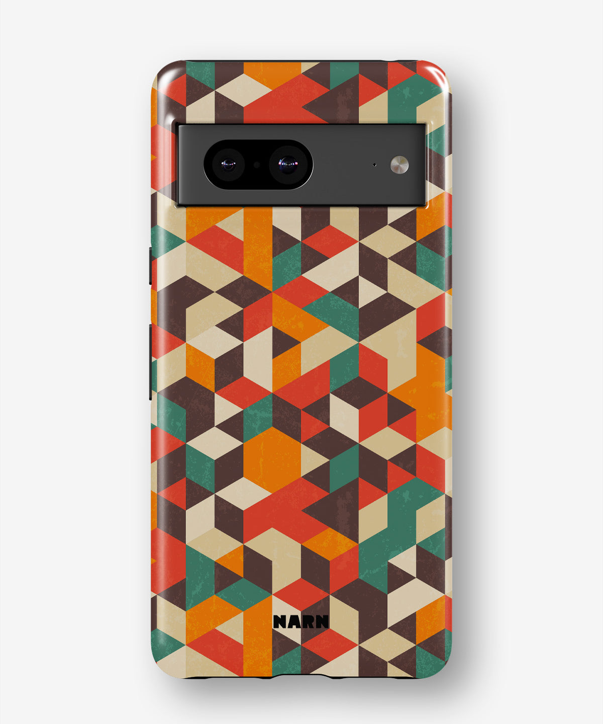 Google Pixel 7a Tough Case – Retro Geometric - View 1