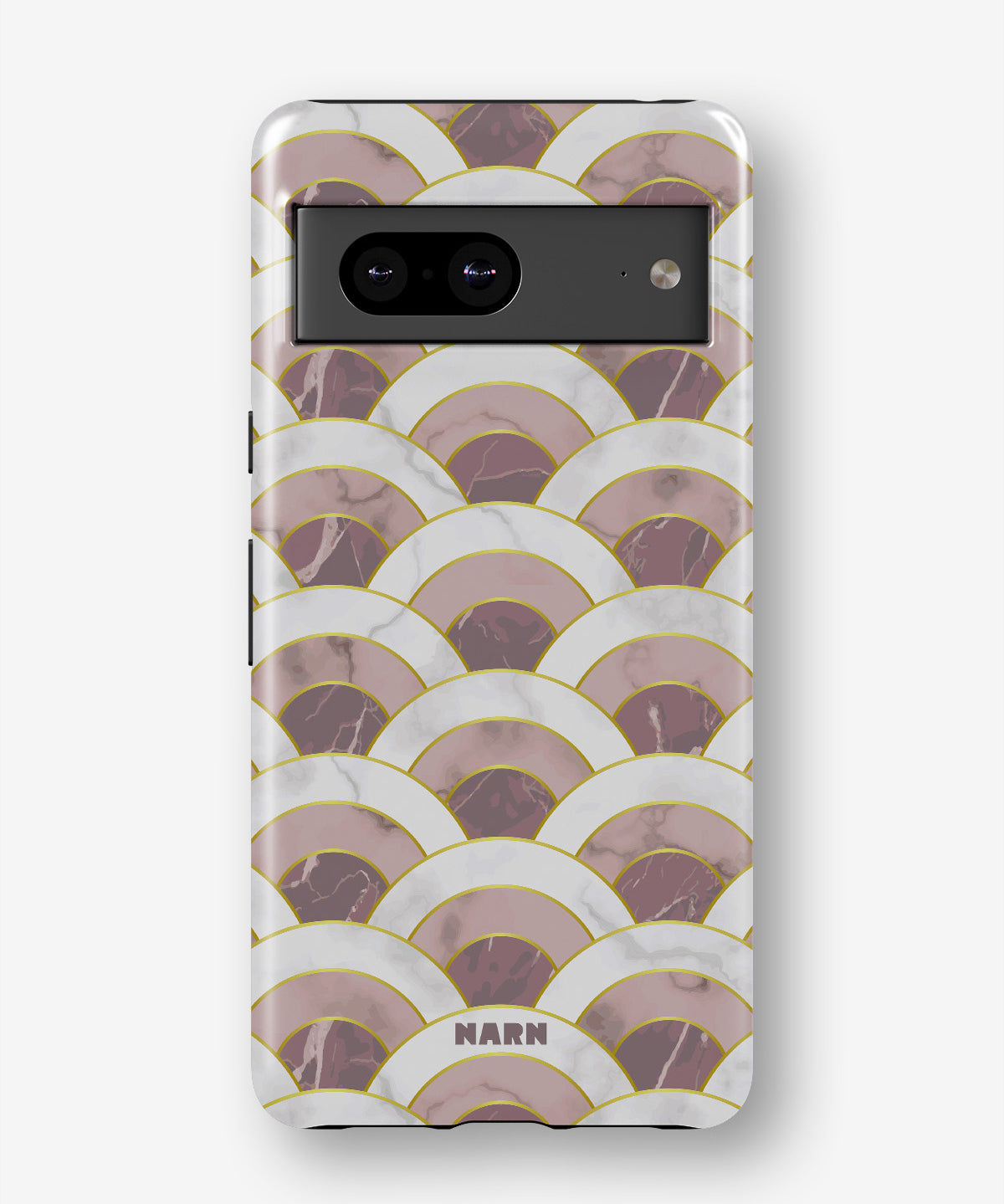 Google Pixel 7a Tough Case – Pink Marble Waves - View 1