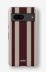 Google Pixel 7a Tough Case – Bordeaux Stripe - View 1
