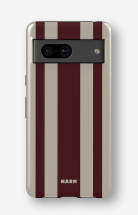 Google Pixel 7a Tough Case – Bordeaux Stripe - View 1