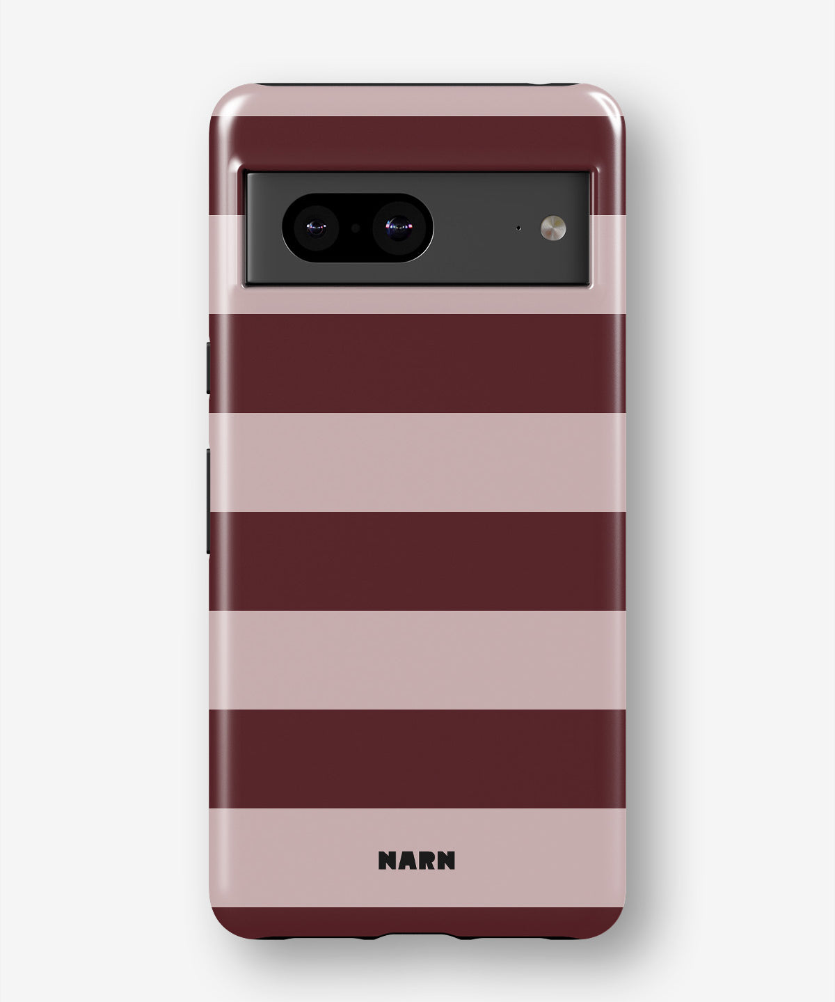 Google Pixel 7a Tough Case – Cranberry Stripe - View 1