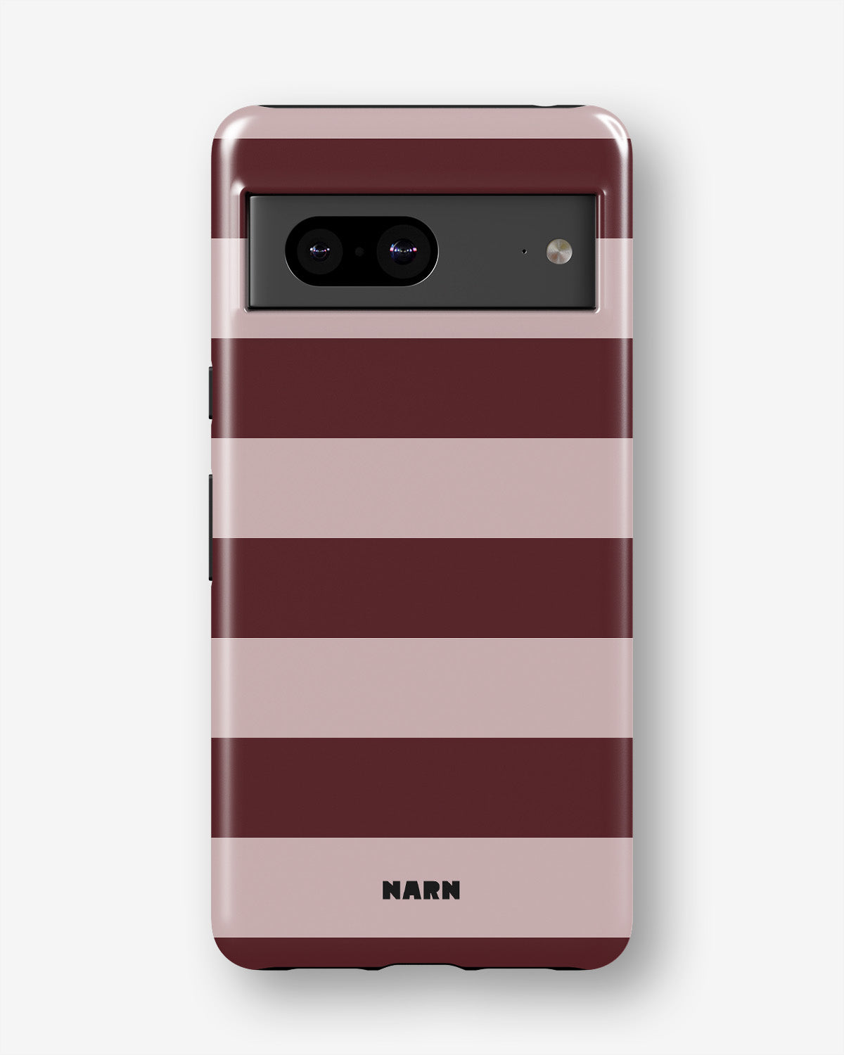 Google Pixel 7a Tough Case – Cranberry Stripe - View 1