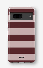 Google Pixel 7a Tough Case – Cranberry Stripe - View 1
