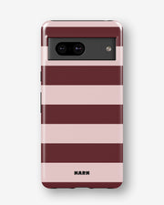 Google Pixel 7a Tough Case – Cranberry Stripe - View 1