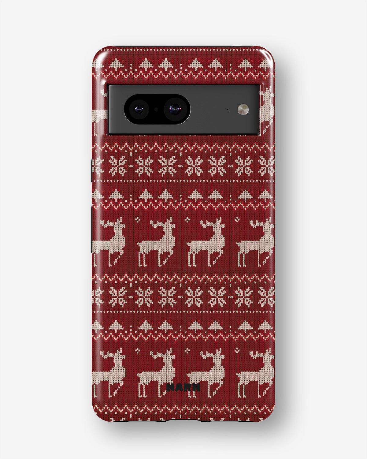Google Pixel 7a Tough Case – Reindeer Knit - View 1