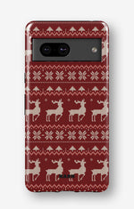 Google Pixel 7a Tough Case – Reindeer Knit - View 1