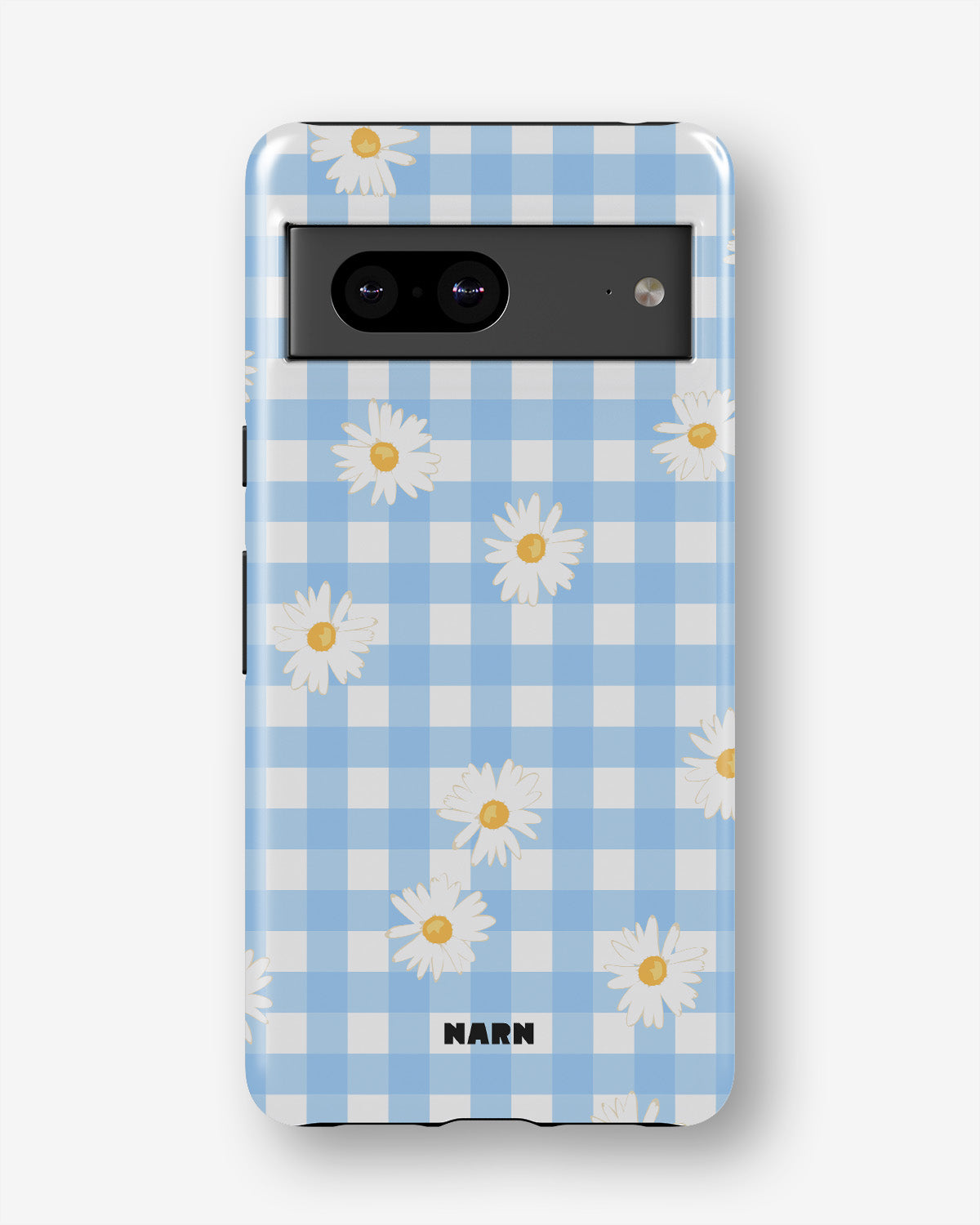 Google Pixel 7a Tough Case – Blue Daisies - View 1