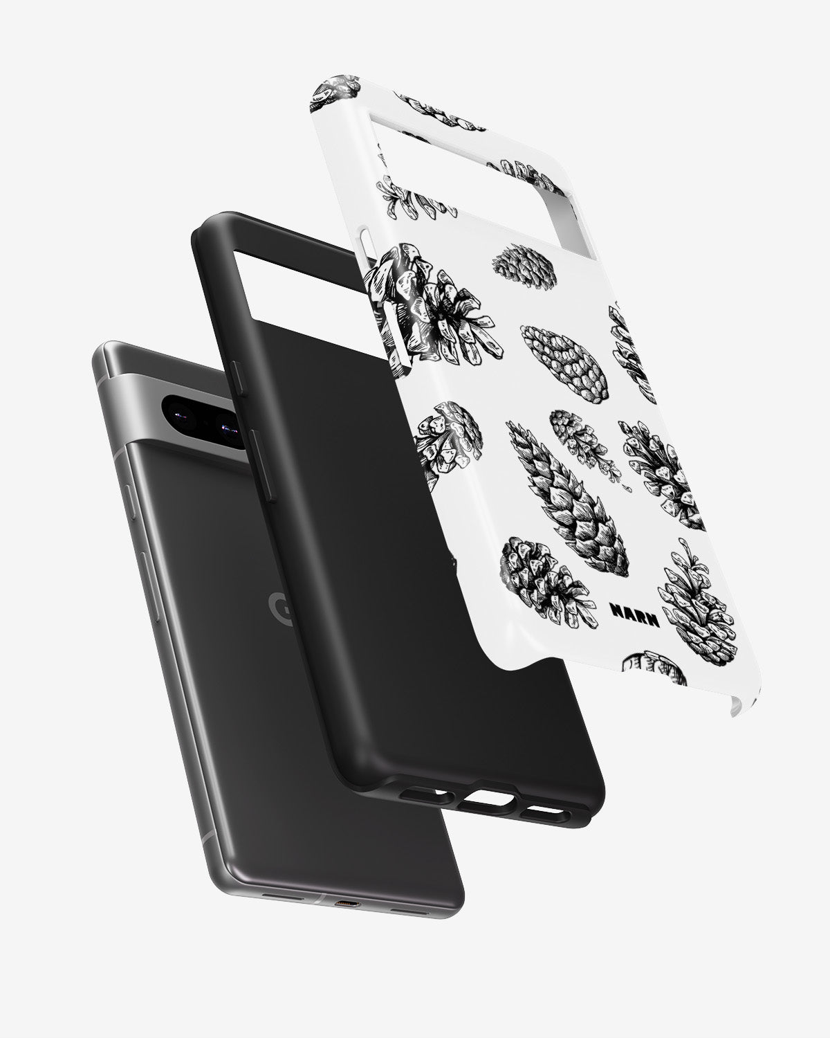 Google Pixel 7a Tough Case – Pine Cones - View 2
