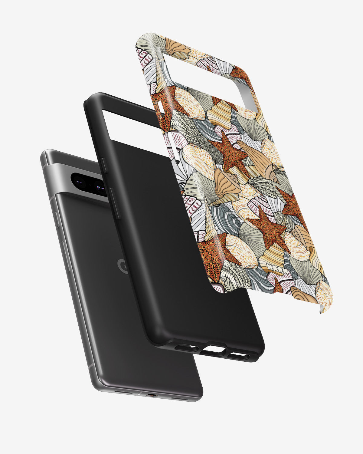 Google Pixel 7a Tough Case – Sea Shells - View 2