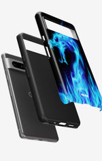 Google Pixel 7a Tough Case – Blue Flames Dragon - View 2