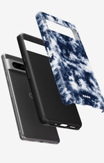 Google Pixel 7a Tough Case – Tie Dye Blue - View 2