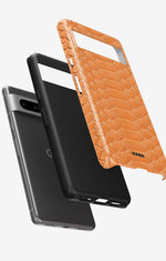 Google Pixel 7a Tough Case – Orange Snake - View 2