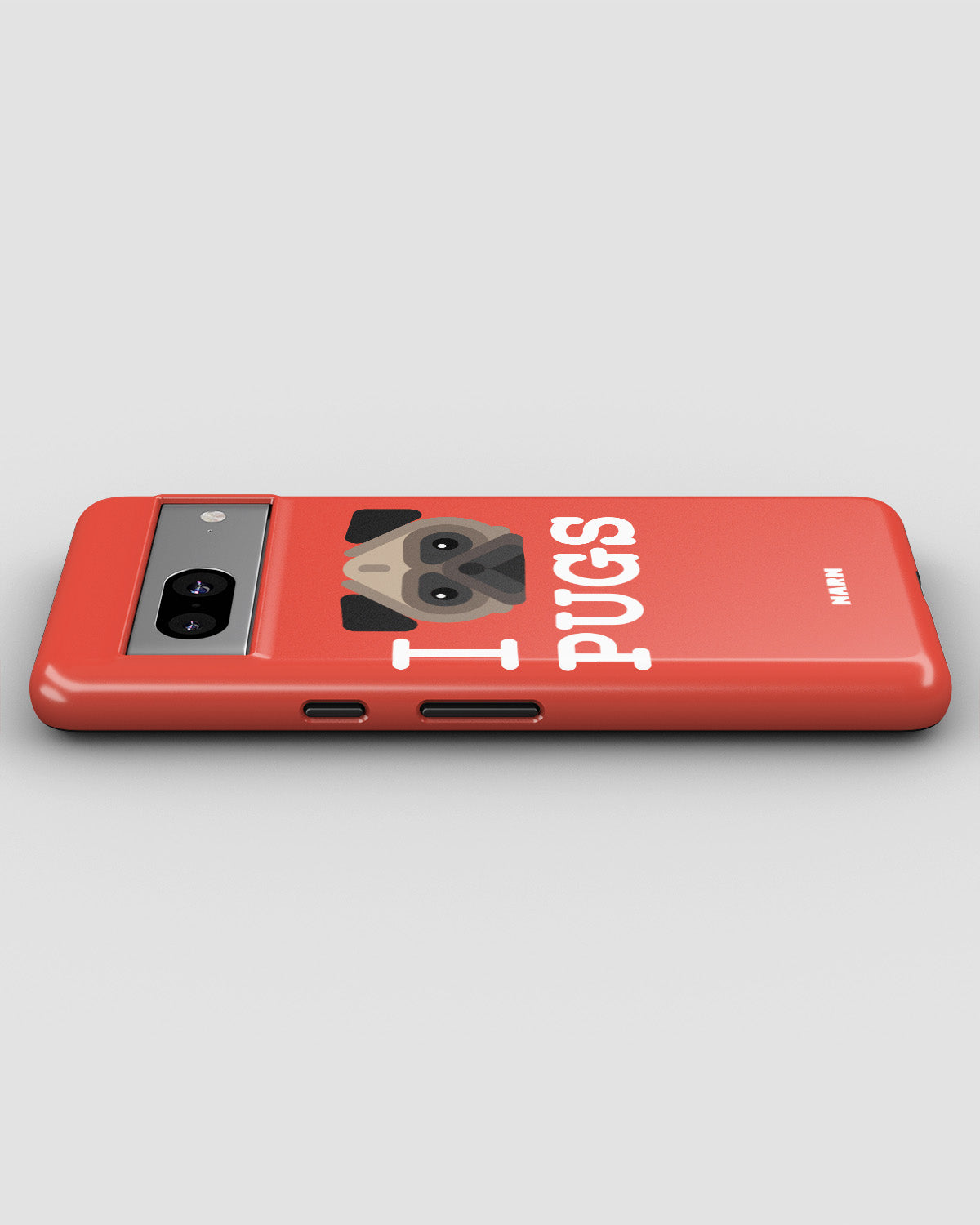 Google Pixel 7a Tough Case – I Love Pugs - View 3