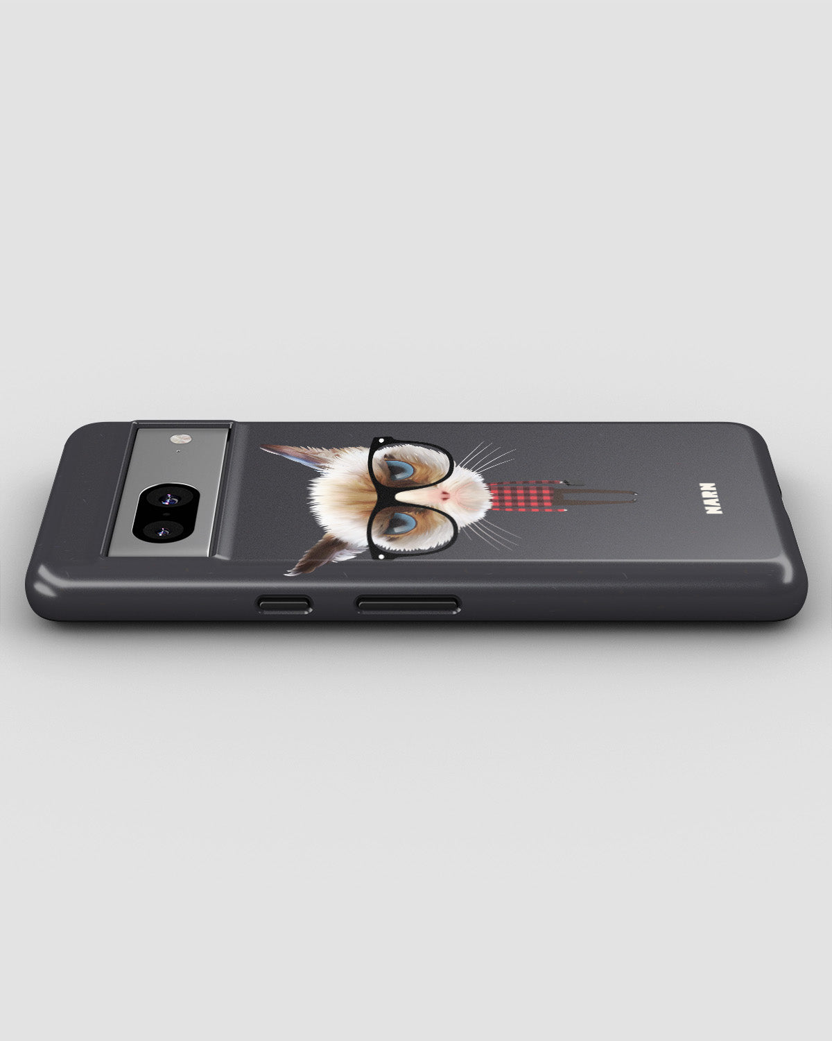 Google Pixel 7a Tough Case – Hipster Cat - View 3