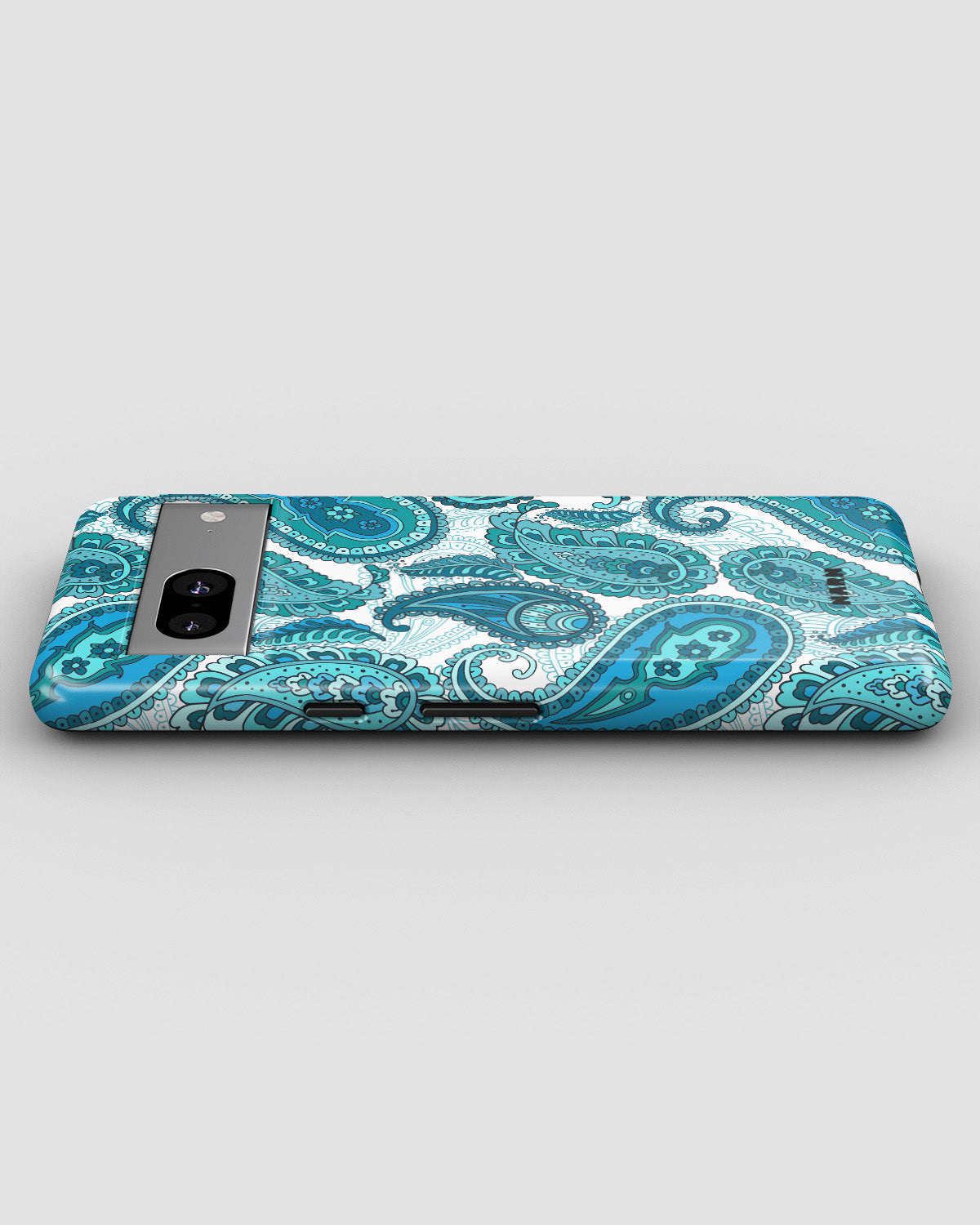 Google Pixel 7a Tough Case – Turquoise Paisley - View 3