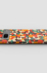 Google Pixel 7a Tough Case – Retro Geometric - View 3