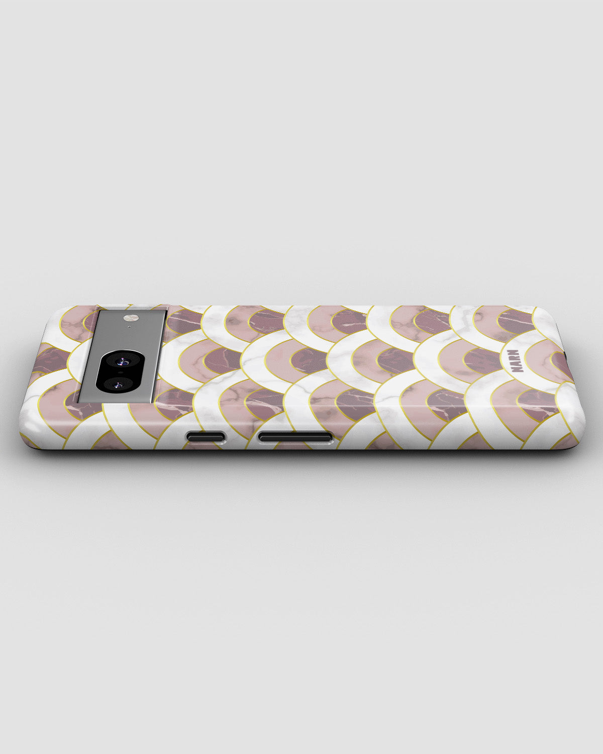 Google Pixel 7a Tough Case – Pink Marble Waves - View 3