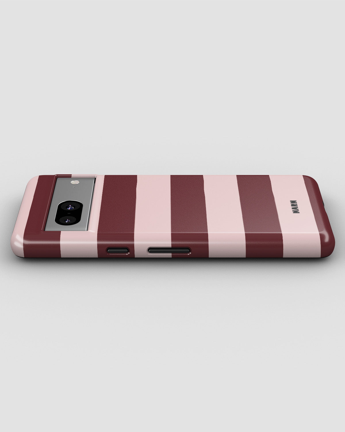 Google Pixel 7a Tough Case – Cranberry Stripe - View 3
