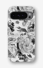 Google Pixel 9 Tough Case – Black & White Bloom - View 1