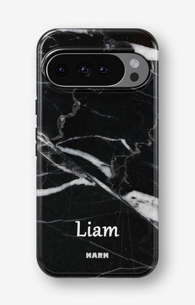 Google Pixel 9 Tough Case – Custom - Black Marble - View 1