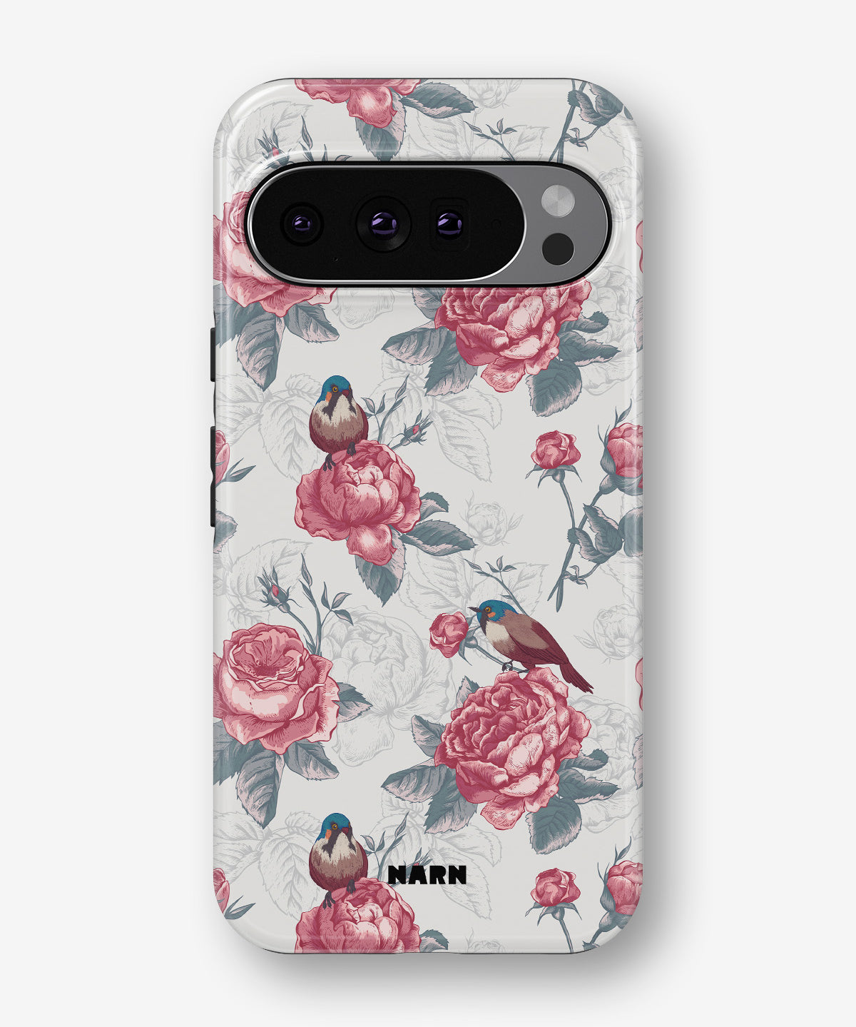 Google Pixel 9 Tough Case – Birds Among Roses - View 1